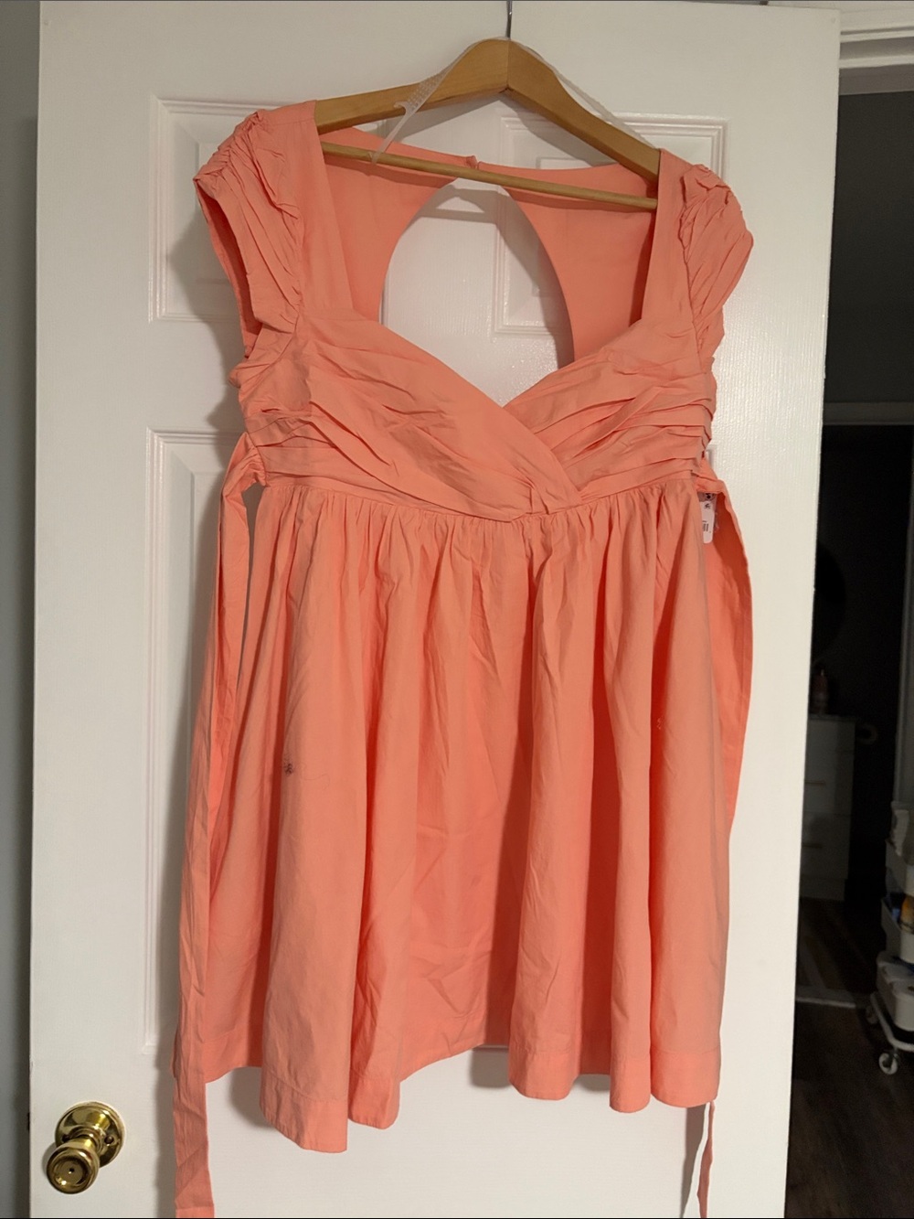 Peach Free People Sunbeam Mini Dress